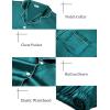 image:imageSWOMOG Women 4Pcs Silk Pajamas Set Button Down Sleepwear Loungewear Pj Sets for Ladies NightwearGreen