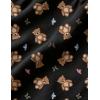 image:imageSWOMOG Womens 2 Piece Pajama Sets Shorts Sleeve Pajamas Cute Pj Set Lounge Matching Pjs Button Shirt with Long PantsBlack Brown Bear