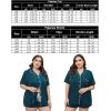 image:imageSWOMOG Womens Plus Size Pajamas Set Button Down Tops Short Sleeve Sleepwear Soft Pajama Shorts 2 Pcs Lounge Sets With PocketBlue Green