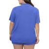 image:imageSWOMOG Womens Plus Size Pajamas Set Button Down Tops Short Sleeve Sleepwear Soft Pajama Shorts 2 Pcs Lounge Sets With PocketLavender