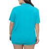 image:imageSWOMOG Womens Plus Size Pajamas Set Button Down Tops Short Sleeve Sleepwear Soft Pajama Shorts 2 Pcs Lounge Sets With PocketPeacock Blue