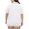 image:imageSWOMOG Womens Plus Size Pajamas Set Button Down Tops Short Sleeve Sleepwear Soft Pajama Shorts 2 Pcs Lounge Sets With PocketWhite
