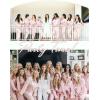 image:imageSWOMOG Womens Plus Size Pajamas Silky Pajama Set Button Down Sleepwear Classic Silk Pj Set Ladies Two Piece Loungewear SetPink