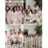 image:imageSWOMOG Womens Plus Size Pajamas Silky Pajama Set Button Down Sleepwear Classic Silk Pj Set Ladies Two Piece Loungewear SetPippinglight Gold