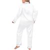 image:imageSWOMOG Womens Plus Size Pajamas Silky Pajama Set Button Down Sleepwear Classic Silk Pj Set Ladies Two Piece Loungewear SetWhite