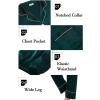 image:imageSWOMOG Womens Satin Pajamas Long Sleeve Sleepwear Silk Soft Button Down Loungewear Pjs Set SXXLDeep Green