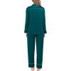 image:imageSWOMOG Womens Satin Pajamas Long Sleeve Sleepwear Silk Soft Button Down Loungewear Pjs Set SXXLGreen
