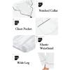 image:imageSWOMOG Womens Satin Pajamas Long Sleeve Sleepwear Silk Soft Button Down Loungewear Pjs Set SXXLWhite