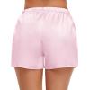 image:imageSWOMOG Womens Silk Stain Pajama Shorts Pj Bottoms with Pockets Drawstring Sleep Shorts Boxer Soft Lounge ShortsBlackPink