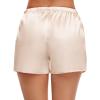 image:imageSWOMOG Womens Silk Stain Pajama Shorts Pj Bottoms with Pockets Drawstring Sleep Shorts Boxer Soft Lounge ShortsChampagne