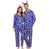 image:imageSWOMOG Couples Pajamas Sets Silk Satin Long Sleeve Sleepwear Button Down Loungewear Pjs Set Classic Pajama SXXLPolar Bear