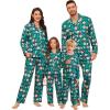 image:imageSWOMOG Matching Family Christmas Pajamas Set Long Sleeve Festival Party Pj Set ButtonDown Sleepwear Soft NightwearGreen Christmas