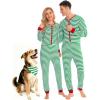 image:imageSWOMOG Matching Family Pajamas Sets Christmas Couple PJs Holiday Onesise Nightwear Household Sleepwear Sets with Pet bibsGreen Stripe