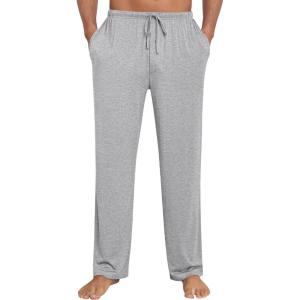 image:imageSWOMOG Mens Modal Pajama Pants Soft Lounge Pants Sleep Pj Bottoms with Button Fly amp Drawstring amp PocketsGrey