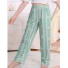 image:imageSWOMOG Girls Comfy Pajama Pants UltraSoft Long Lounge Pj Bottoms with Pockets for Lounge SleepoversBlue Daisy