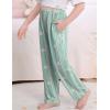 image:imageSWOMOG Girls Comfy Pajama Pants UltraSoft Long Lounge Pj Bottoms with Pockets for Lounge SleepoversBlue Daisy