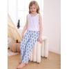image:imageSWOMOG Girls Comfy Pajama Pants UltraSoft Long Lounge Pj Bottoms with Pockets for Lounge SleepoversBlue Money