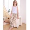 image:imageSWOMOG Girls Comfy Pajama Pants UltraSoft Long Lounge Pj Bottoms with Pockets for Lounge SleepoversChampagne Leopard