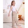 image:imageSWOMOG Girls Comfy Pajama Pants UltraSoft Long Lounge Pj Bottoms with Pockets for Lounge SleepoversChampagne Leopard
