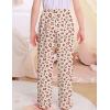 image:imageSWOMOG Girls Comfy Pajama Pants UltraSoft Long Lounge Pj Bottoms with Pockets for Lounge SleepoversChampagne Leopard