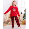 image:imageSWOMOG Girls Comfy Pajama Pants UltraSoft Long Lounge Pj Bottoms with Pockets for Lounge SleepoversRed Plaid