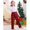 image:imageSWOMOG Girls Comfy Pajama Pants UltraSoft Long Lounge Pj Bottoms with Pockets for Lounge SleepoversRed Plaid