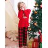 image:imageSWOMOG Girls Comfy Pajama Pants UltraSoft Long Lounge Pj Bottoms with Pockets for Lounge SleepoversRed Plaid
