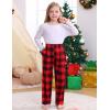 image:imageSWOMOG Girls Comfy Pajama Pants UltraSoft Long Lounge Pj Bottoms with Pockets for Lounge SleepoversRed Plaid