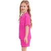 image:imageSWOMOG Kids Silky Satin Pajamas Set Girls Boys ButtonDown Sleepwear Short Sleeve 2 Piece PJs Sets Lounge SetsRose