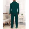 image:imageSWOMOG Men Pajamas Sets Long Sleeve Modal Sleepwear TwoPiece Soft PJs Sets Loungewear with Long PantsChristmas Green
