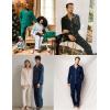 image:imageSWOMOG Men Pajamas Sets Long Sleeve Modal Sleepwear TwoPiece Soft PJs Sets Loungewear with Long PantsNavy Blue