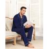 image:imageSWOMOG Men Pajamas Sets Long Sleeve Modal Sleepwear TwoPiece Soft PJs Sets Loungewear with Long PantsNavy Blue