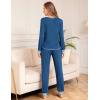 image:imageSWOMOG Womens Pajamas Set Long Sleeve Sleepwear with Long Pants Soft Modal Loungewear Pj SetBlue