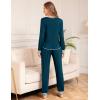 image:imageSWOMOG Womens Pajamas Set Long Sleeve Sleepwear with Long Pants Soft Modal Loungewear Pj SetDark Navy Blue