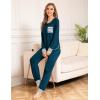 image:imageSWOMOG Womens Pajamas Set Long Sleeve Sleepwear with Long Pants Soft Modal Loungewear Pj SetDark Navy Blue
