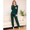 image:imageSWOMOG Womens Pajamas Set Long Sleeve Sleepwear with Long Pants Soft Modal Loungewear Pj SetGreen