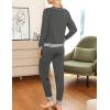 image:imageSWOMOG Womens Pajamas Set Long Sleeve Sleepwear with Long Pants Soft Modal Loungewear Pj SetStyle2deep Grey