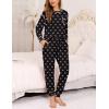image:imageSWOMOG Womens Pajamas Set Long Sleeve Sleepwear with Long Pants Soft Modal Loungewear Pj SetStyle3black Bow