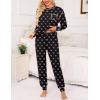 image:imageSWOMOG Womens Pajamas Set Long Sleeve Sleepwear with Long Pants Soft Modal Loungewear Pj SetStyle3black Bow
