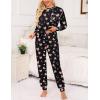 image:imageSWOMOG Womens Pajamas Set Long Sleeve Sleepwear with Long Pants Soft Modal Loungewear Pj SetStyle3black Pink Heart