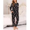image:imageSWOMOG Womens Pajamas Set Long Sleeve Sleepwear with Long Pants Soft Modal Loungewear Pj SetStyle3black Pink Heart