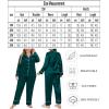image:imageSWOMOG Womens Plus Size Pajamas Set Silk Satin Button Down Sleepwear Long Sleeve Pjs Set 2 Piece Loungewear with PocketsDark Green