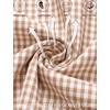 image:imageSWOMOG 100 Cotton Pajama Set For Women 2PCS Plaid Pjs Set Short Sleeve Shirts with Pockets Button Down Cute LoungewearBrown Gingham