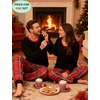 image:imageSWOMOG Christmas Pajamas Set for Couples Long Sleeve Sleepwear Women amp Men Matching Pjs Set Loungewear SetBig Red Plaid