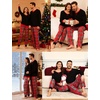 image:imageSWOMOG Christmas Pajamas Set for Couples Long Sleeve Sleepwear Women amp Men Matching Pjs Set Loungewear SetBig Red Plaid