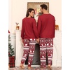 image:imageSWOMOG Christmas Pajamas Set for Couples Long Sleeve Sleepwear Women amp Men Matching Pjs Set Loungewear SetRed Christmas Tree
