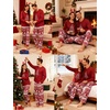 image:imageSWOMOG Christmas Pajamas Set for Couples Long Sleeve Sleepwear Women amp Men Matching Pjs Set Loungewear SetRed Christmas Tree