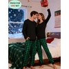 image:imageSWOMOG Christmas Pajamas Set for Couples Long Sleeve Sleepwear Women amp Men Matching Pjs Set Loungewear SetZ  Green  Solid Top