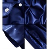 image:imageSWOMOG Couple Satin Matching Pajamas Sets Women amp Men Short Sleeve Sleepwear Silk Button Down Nightwear 2 Pieces LoungewearDark Navy Blue