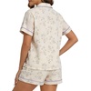image:imageSWOMOG Cute Pajama Sets for Women 2 Piece Floral Print Short Sleeve Button Down Shirt and Shorts Summer Sleepwear LoungewearLight Purple Flower